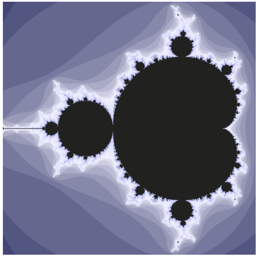 A rendering of a Mandelbrot fractal.